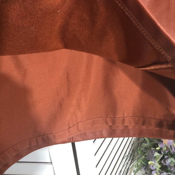 Loft Vegan Leather Mini Skirt Maroon Size 2 - Picture 5 of 9
